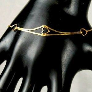 Jewelry - 14k yellow gold Heart bracelet. 6.5"SOLD Jewelry - 14k yellow gold Heart bracelet. 6.5"SOLD